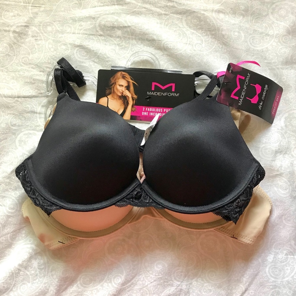 NWT Maidenform Push Up Bra 2 Pack Demi Coverage